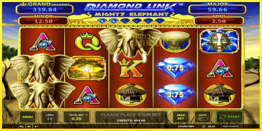 Riktiga pengar med en spelautomat Diamond Link: Mighty Elephant, bild 1