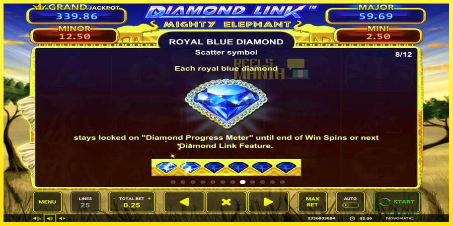 Riktiga pengar med en spelautomat Diamond Link: Mighty Elephant, bild 6