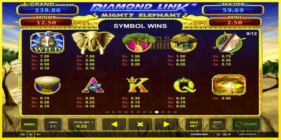 Riktiga pengar med en spelautomat Diamond Link: Mighty Elephant, bild 7