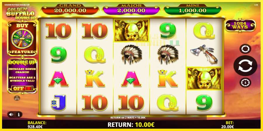 Riktiga pengar med en spelautomat Golden Buffalo Double Up, bild 3