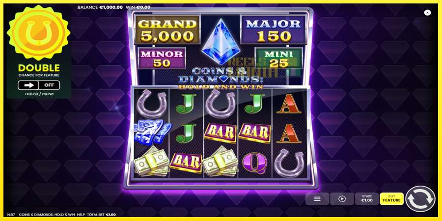 Riktiga pengar med en spelautomat Coins & Diamonds: Hold and Win, bild 2