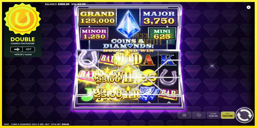 Riktiga pengar med en spelautomat Coins & Diamonds: Hold and Win, bild 3