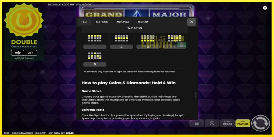 Riktiga pengar med en spelautomat Coins & Diamonds: Hold and Win, bild 7