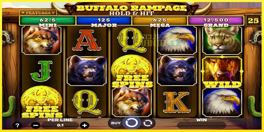 Riktiga pengar med en spelautomat Buffalo Rampage Hold & Hit, bild 1