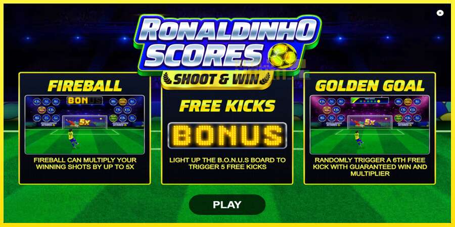 Riktiga pengar med en spelautomat Ronaldinho Scores Shoot & Win, bild 1