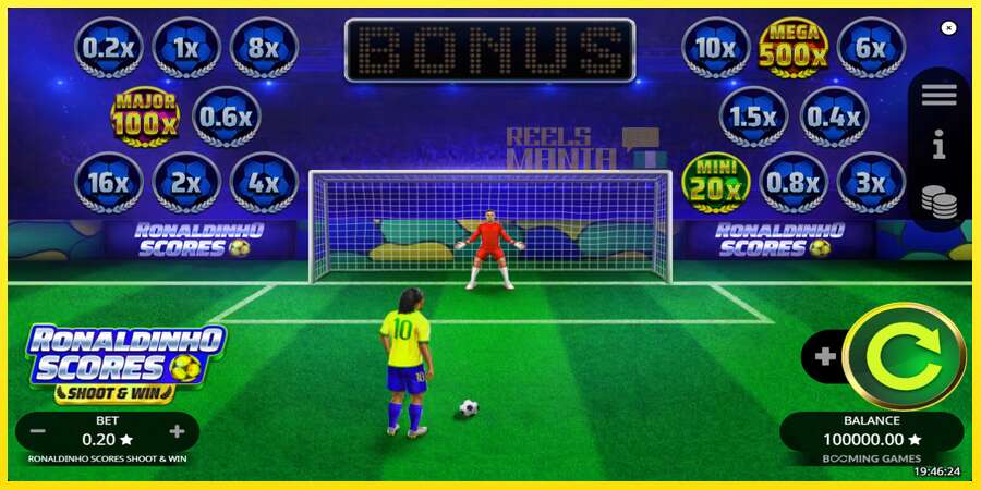 Riktiga pengar med en spelautomat Ronaldinho Scores Shoot & Win, bild 2