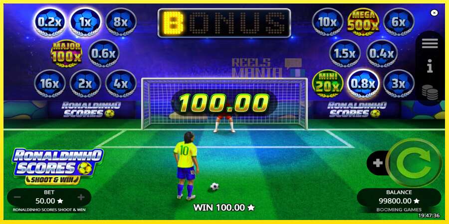 Riktiga pengar med en spelautomat Ronaldinho Scores Shoot & Win, bild 3