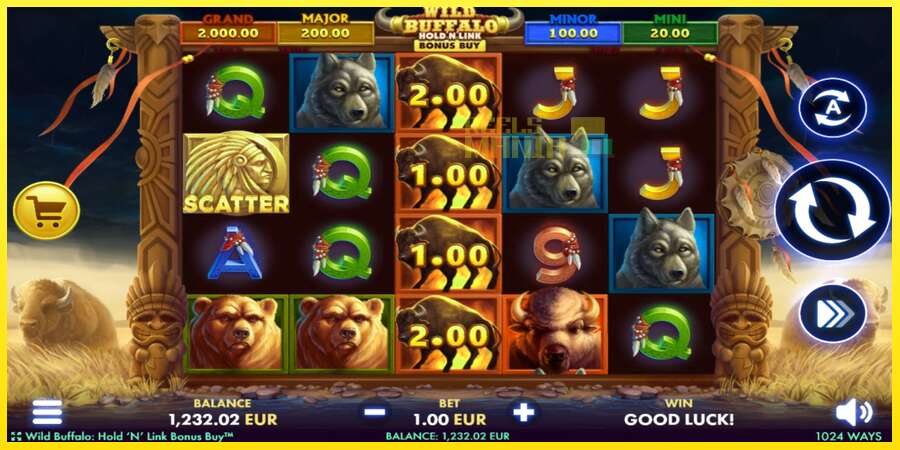 Riktiga pengar med en spelautomat Wild Buffalo Hold N Link Bonus Buy, bild 2