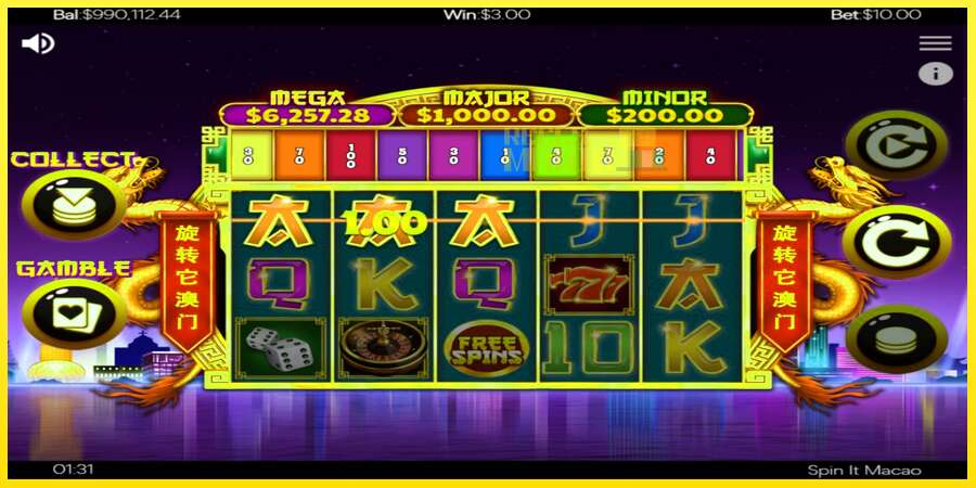 Riktiga pengar med en spelautomat Spin It Macao, bild 3