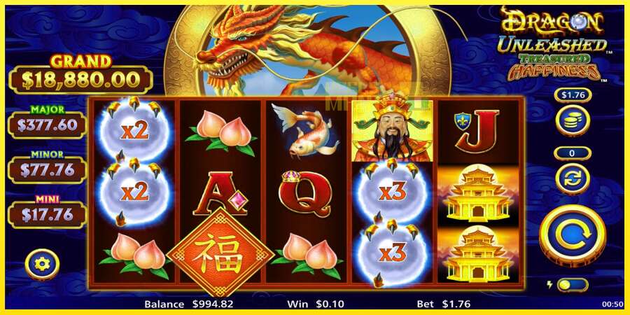 Riktiga pengar med en spelautomat Dragon Unleashed Treasured Happiness, bild 2