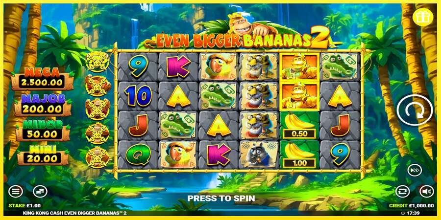 Riktiga pengar med en spelautomat King Kong Cash Even Bigger Bananas 2, bild 1