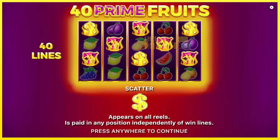 Riktiga pengar med en spelautomat 40 Prime Fruits, bild 1