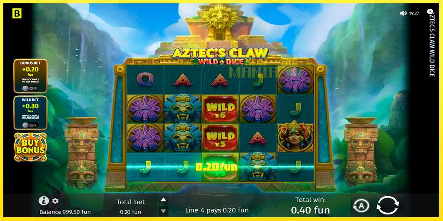 Riktiga pengar med en spelautomat Aztecs Claw Wild Dice, bild 6