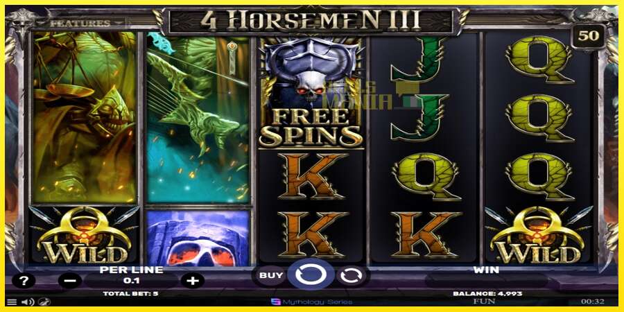 Riktiga pengar med en spelautomat 4 Horsemen III, bild 2