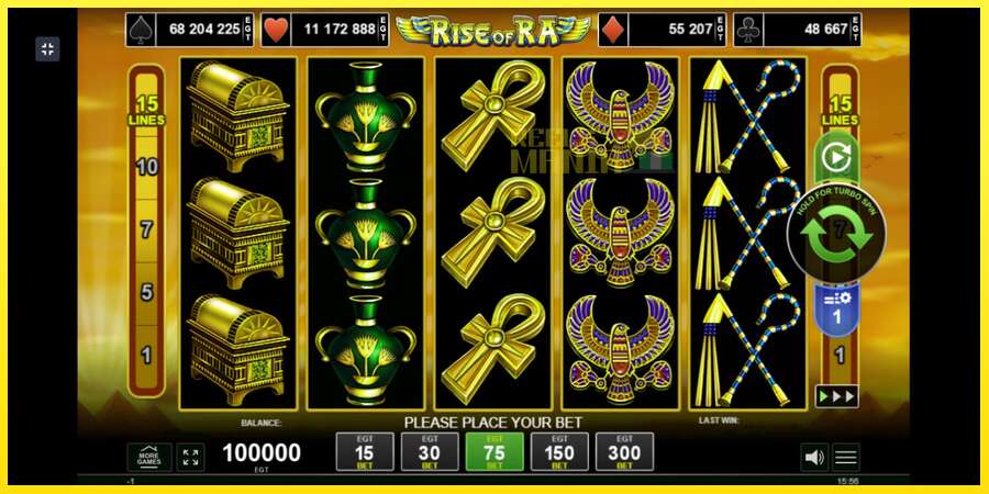 Riktiga pengar med en spelautomat Rise of Ra, bild 1