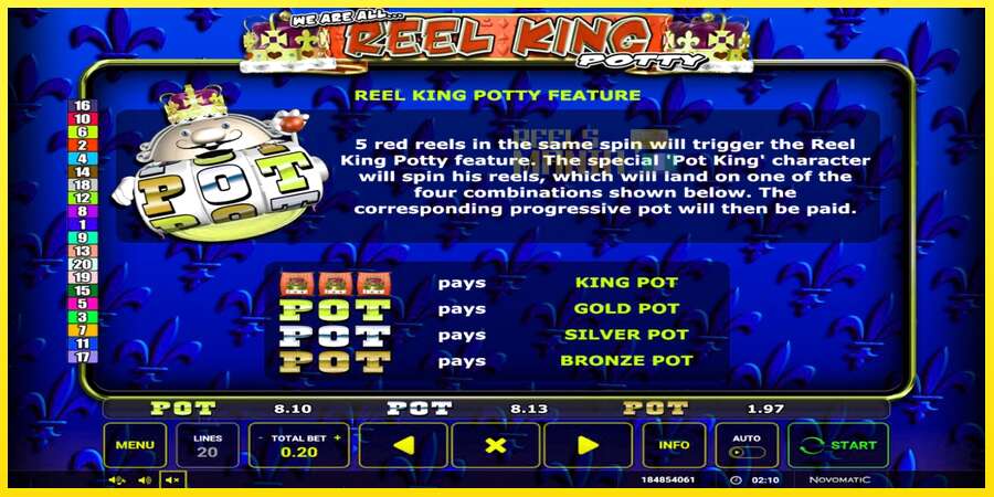 Riktiga pengar med en spelautomat Reel King Potty, bild 4