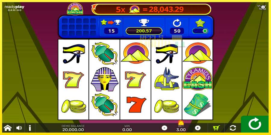 Riktiga pengar med en spelautomat Pyramids of Cash with Reel Bingo, bild 1