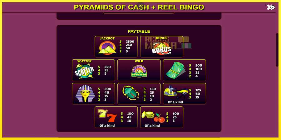 Riktiga pengar med en spelautomat Pyramids of Cash with Reel Bingo, bild 5