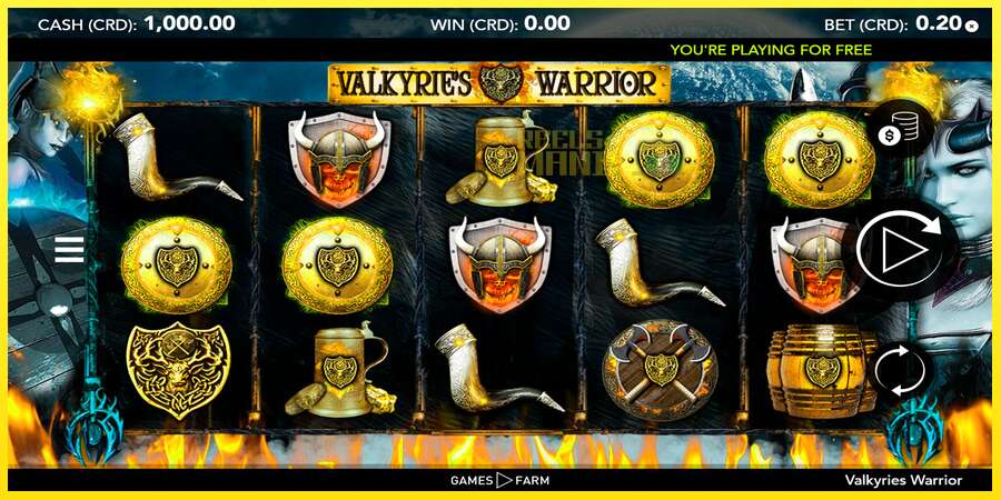 Riktiga pengar med en spelautomat Valkyries Warrior, bild 1