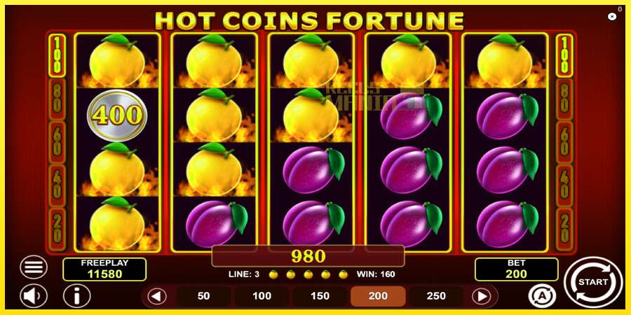 Riktiga pengar med en spelautomat Hot Coins Fortune, bild 4