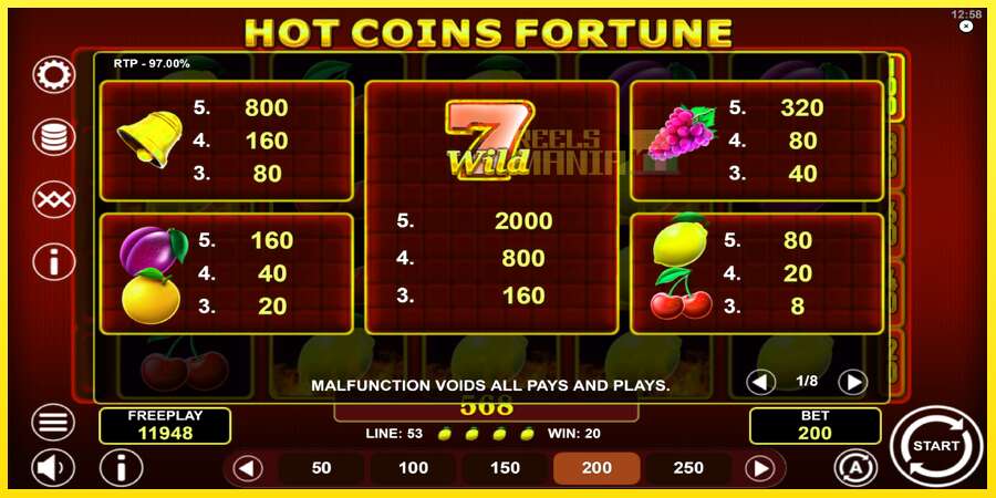 Riktiga pengar med en spelautomat Hot Coins Fortune, bild 5