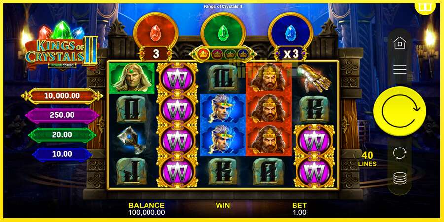 Riktiga pengar med en spelautomat Kings of Crystals II Power Combo, bild 1