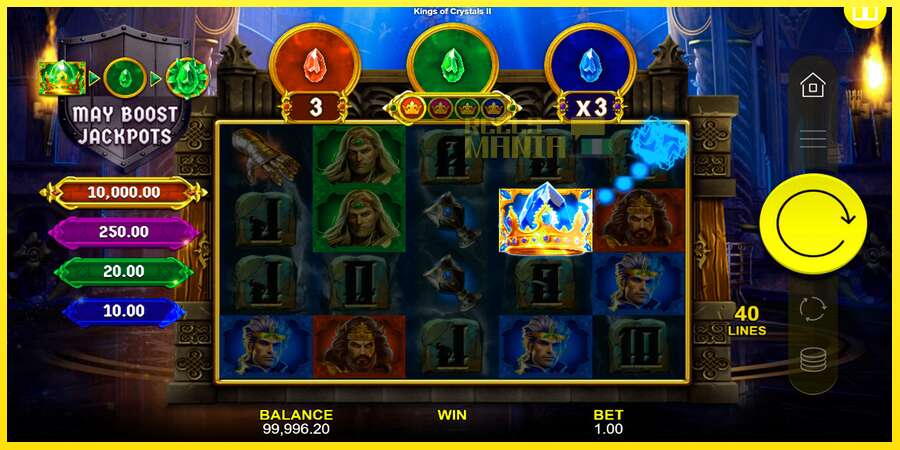 Riktiga pengar med en spelautomat Kings of Crystals II Power Combo, bild 3