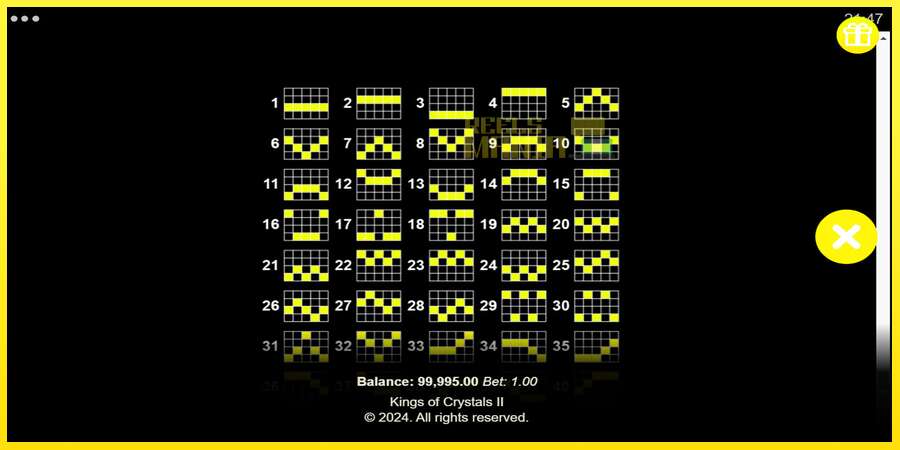 Riktiga pengar med en spelautomat Kings of Crystals II Power Combo, bild 7