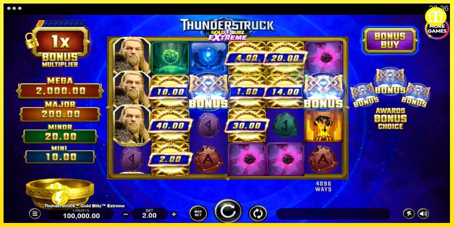 Riktiga pengar med en spelautomat Thunderstruck Gold Blitz Extreme, bild 1