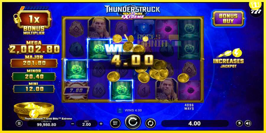 Riktiga pengar med en spelautomat Thunderstruck Gold Blitz Extreme, bild 5