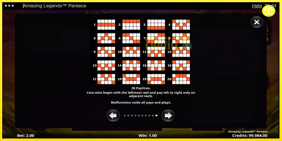 Riktiga pengar med en spelautomat Amazing Legends Perseus, bild 7