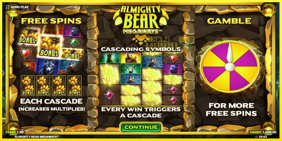 Riktiga pengar med en spelautomat Almighty Bear Megaways, bild 1