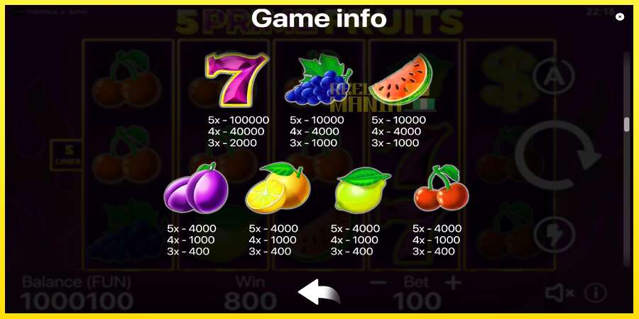 Riktiga pengar med en spelautomat 5 Prime Fruits, bild 5