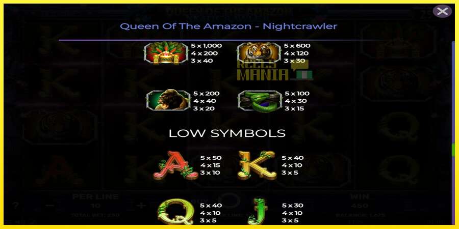 Riktiga pengar med en spelautomat Queen of the Amazon - Nightcrawler, bild 7