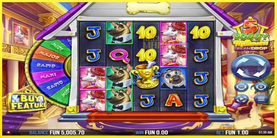 Riktiga pengar med en spelautomat 5 Doggy Millionaires Dream Drop, bild 2