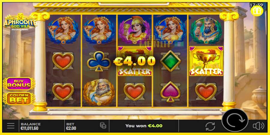 Riktiga pengar med en spelautomat Aphrodite Goes Wild RushingWilds, bild 3