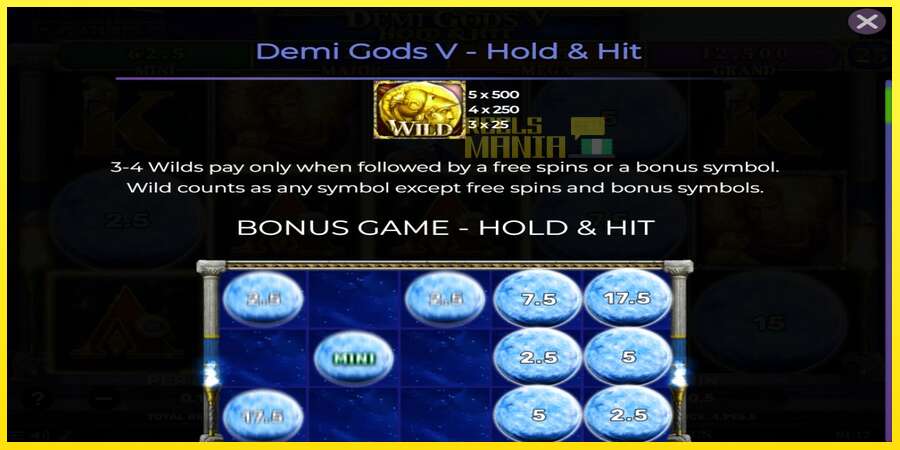 Riktiga pengar med en spelautomat Demi Gods V Hold & Hit, bild 4