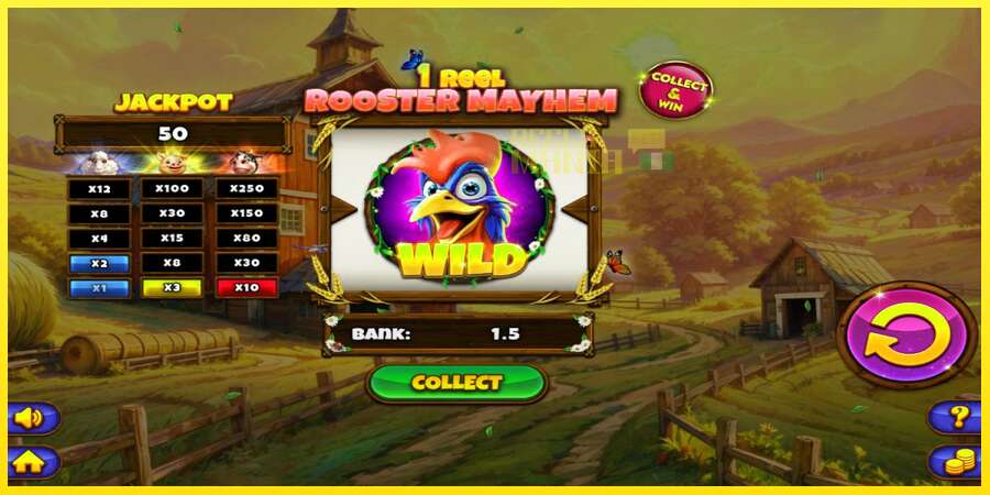 Riktiga pengar med en spelautomat 1 Reel Rooster Mayhem, bild 4