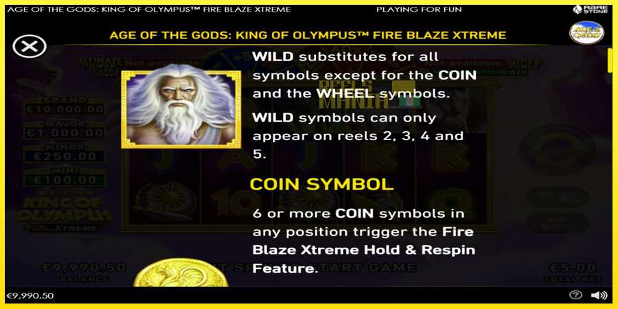 Riktiga pengar med en spelautomat Age of the Gods: King of Olympus Fire Blaze Xtreme, bild 4