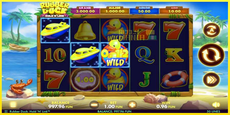 Riktiga pengar med en spelautomat Rubber Duck Hold N Link, bild 3