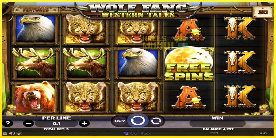 Riktiga pengar med en spelautomat Wolf Fang - Western Tales, bild 2