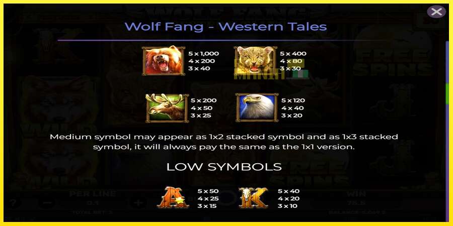 Riktiga pengar med en spelautomat Wolf Fang - Western Tales, bild 5