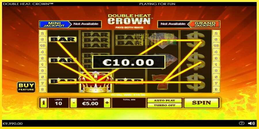 Riktiga pengar med en spelautomat Double Heat: Crown, bild 3