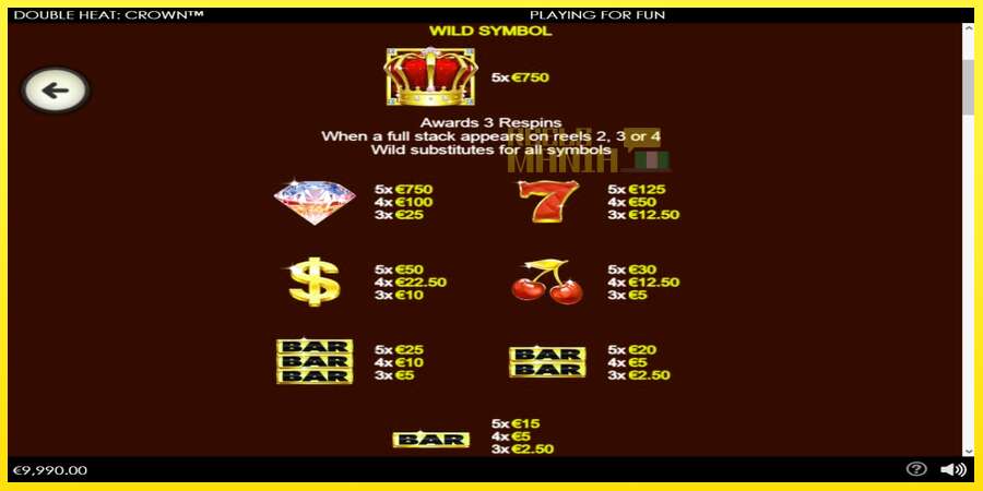 Riktiga pengar med en spelautomat Double Heat: Crown, bild 4