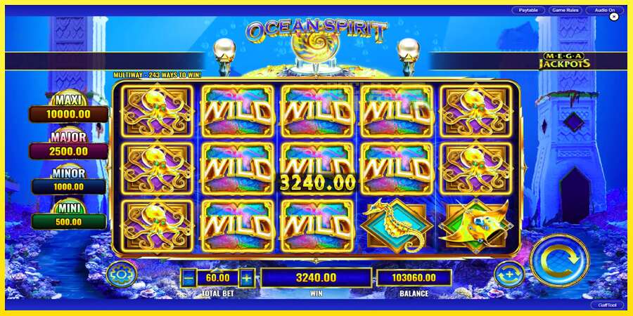 Riktiga pengar med en spelautomat Ocean Spirit MegaJackpots, bild 5