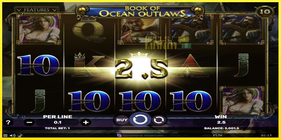 Riktiga pengar med en spelautomat Book of Ocean Outlaws, bild 3