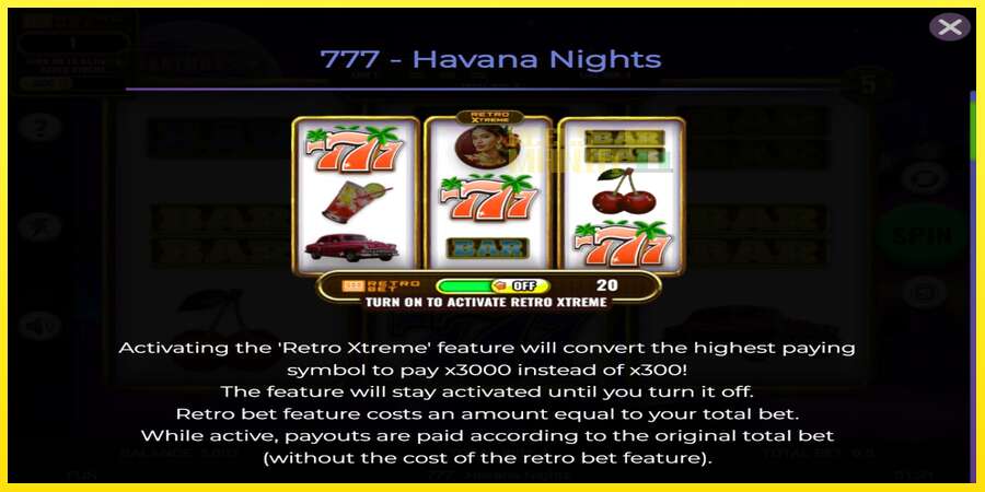 Riktiga pengar med en spelautomat 777 - Havana Nights, bild 4