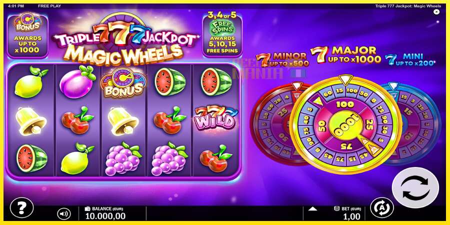 Riktiga pengar med en spelautomat Triple 777 Jackpot Magic Wheels, bild 2