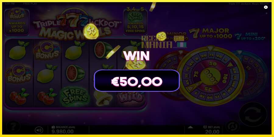 Riktiga pengar med en spelautomat Triple 777 Jackpot Magic Wheels, bild 3