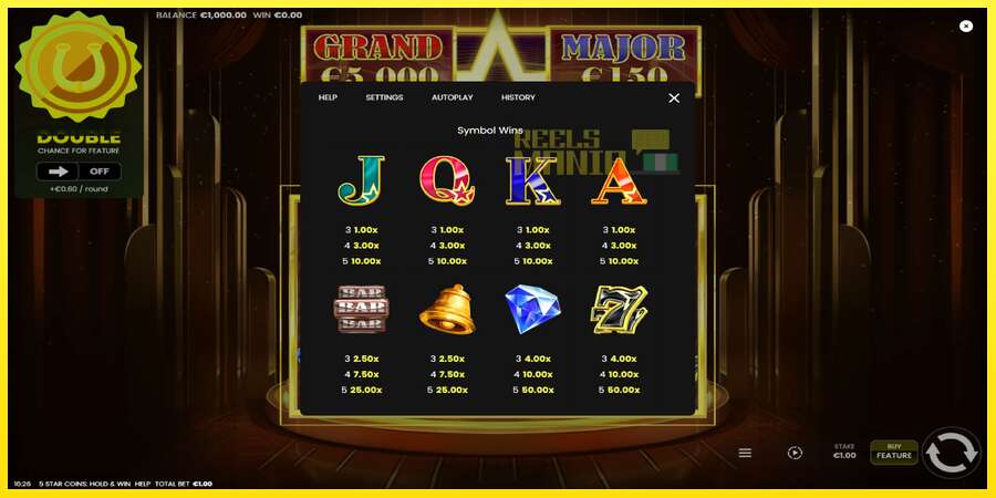 Riktiga pengar med en spelautomat 5 Star Coins: Hold & Win, bild 5